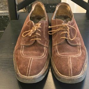 Brown suede oxfords